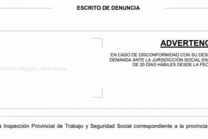 denuncia inspección de trabajo